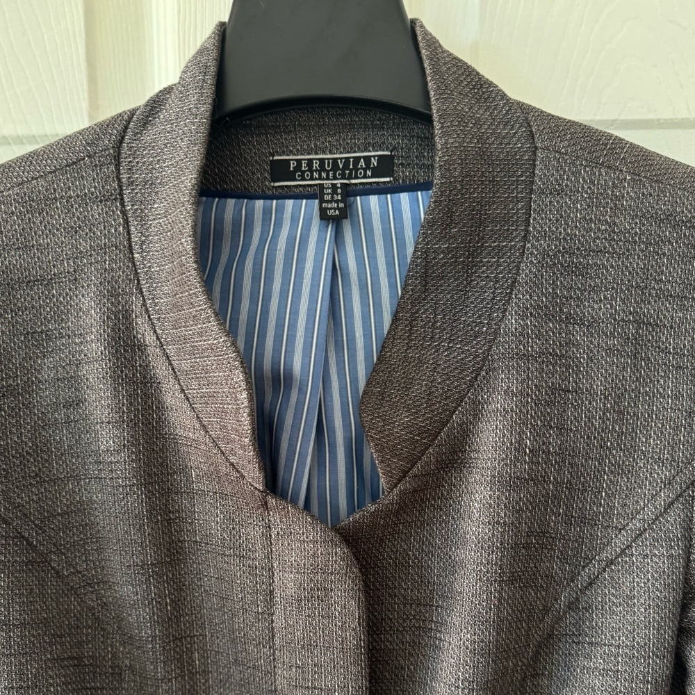 Peruvian Connection Linen Blend Jacket Blazer Siz… - image 4
